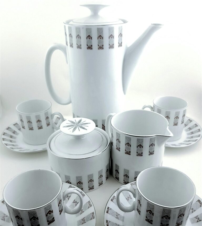 Sophisticated porcelain tea set featuring elegant patterned design, perfect for classy gatherings.
